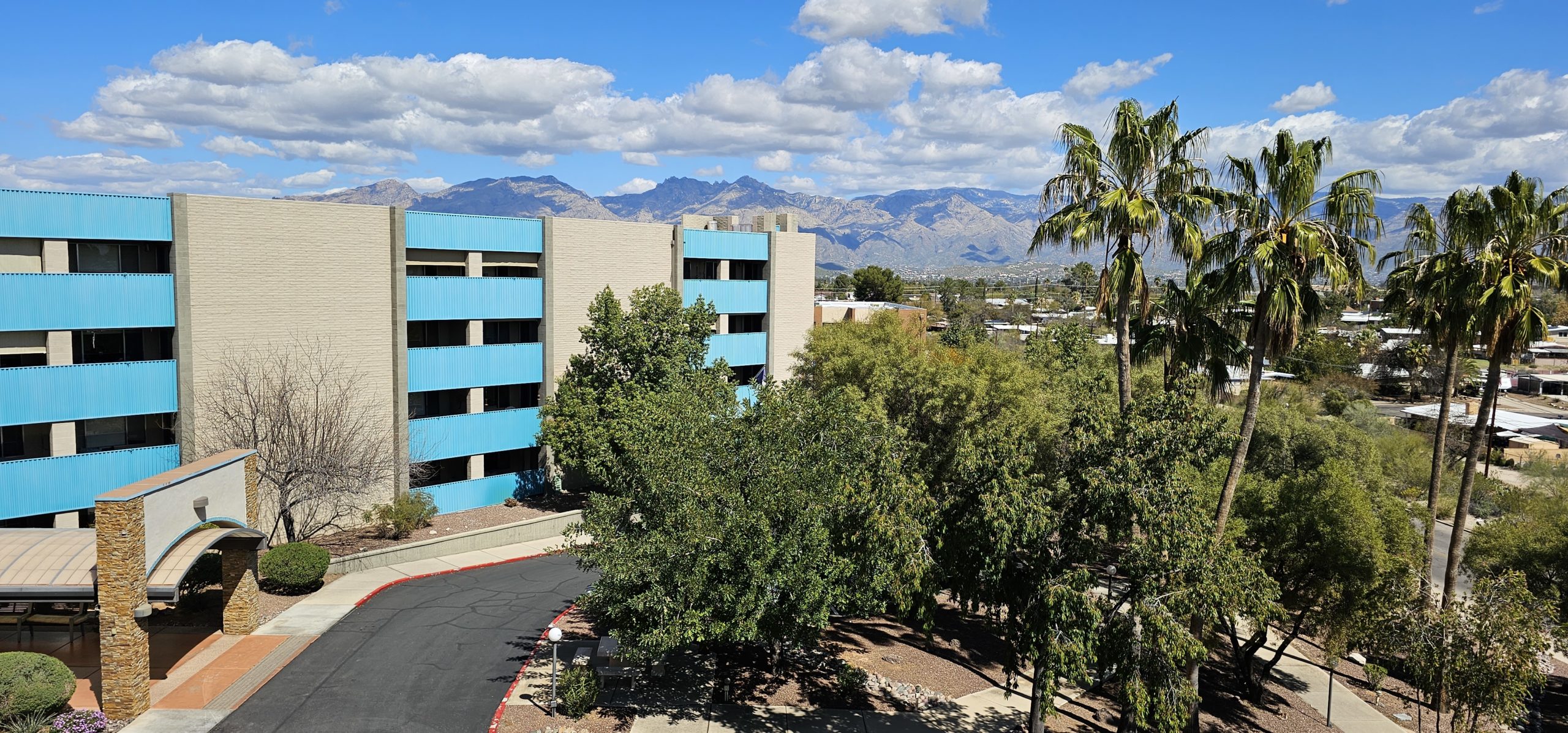 Cascades of Tucson buildings and landscaped grounds.
