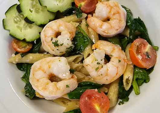 Shrimp salad at Cascades of Tucson